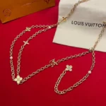 Louis Vuitton Monogram Flower and LV Initials Gold Chain Belt - Image 6