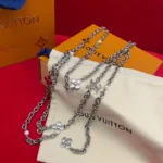 Louis Vuitton Monogram Flower and LV Initials Gold Chain Belt - Image 4