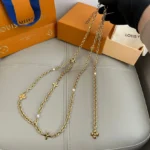 Louis Vuitton Monogram Flower and LV Initials Gold Chain Belt - Image 3