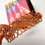Loewe Anagram Cut-Out Wide Leather Belt - Image 5