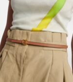 Loewe Anagram Slim Leather Belt - Image 3
