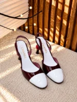 Chanel Two-Tone Slingback Pumps - Image 8