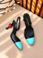 Chanel Two-Tone Slingback Pumps - Image 6