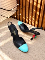 Chanel Two-Tone Slingback Pumps - Image 7