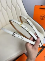 Hermès H Buckle Leather Belt - Image 5