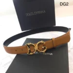 Dolce & Gabbana DG Baroque Logo Leather Belt - Image 4