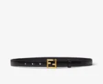 Fendi FF Logo Embossed Leather Belt - Image 3