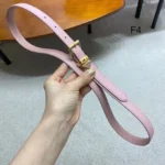 PRADA — Saffiano Leather Belt with Triangle Logo - Image 3