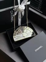 CHANEL Semicircle Chain Evening Bag