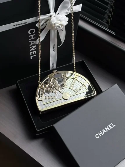 CHANEL Semicircle Chain Evening Bag