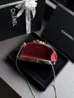 CHANEL Semicircle Chain Evening Bag - Image 3