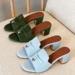 Loro Piana Summer Charms Suede Mules