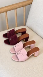 Loro Piana Summer Charms Suede Mules - Image 8