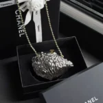 CHANEL Silver Shell Chain Bag