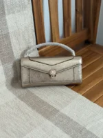 BVLGARI Serpent Clasp Envelope Top Handle Bag - Image 4