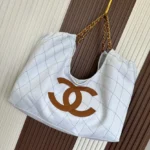 CHANEL Large-Logo Quilted Shoulder Bag