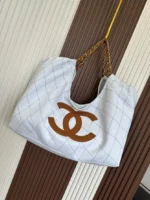 CHANEL Large-Logo Quilted Shoulder Bag