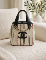 CHANEL Quilted Tonal Logo Chain Detail Tote - Image 4