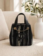CHANEL Quilted Tonal Logo Chain Detail Tote - Image 3