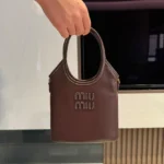 Miu Miu Textured Oval Handle Bag - Image 4