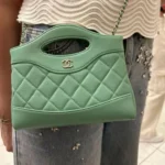 CHANEL Quilted Cutout-Handle Chain Bag