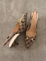 Gucci Canvas Slingback Pump with Horsebit - Image 3