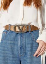 Valentino Garavani VLogo Signature Crystal Embellished Belt - Image 3