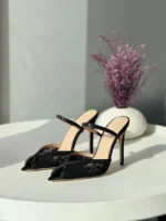 Andrea Wazen Embellished Mules - Image 3