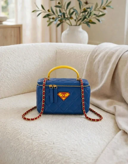 CHANEL Color Block Quilted Vanity Bag