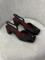 Chanel Patent Cap-Toe Slingback Pumps - Image 3