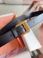 Miu Miu Logo Buckle Leather Belt - Image 6