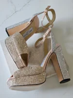 Jimmy Choo Crystal-Embellished Platform