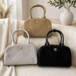 CHANEL Diamond Stitched Rounded Top Handle Bag