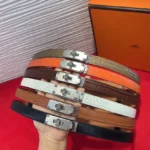 Hermès Kelly Crocodile Embossed Leather Belt - Image 4