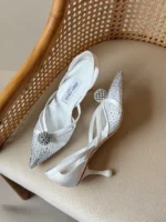 Jimmy Choo Crystal Embellished Slingback Pumps - Image 3