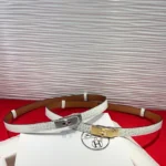 Hermès Kelly Crocodile Embossed Leather Belt - Image 3
