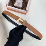HERMÈS — Constance H Belt Buckle & Reversible Leather Strap - Image 5
