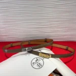 Hermès Kelly Crocodile Embossed Leather Belt - Image 8