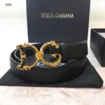 Dolce & Gabbana DG Baroque Logo Leather Belt - Image 6
