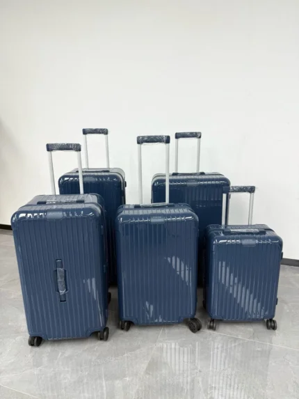 Rimowa Essential Polycarbonate Suitcase Collection Slate Blue Glossy