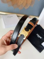 Celine Triomphe Leather Belt - Image 4