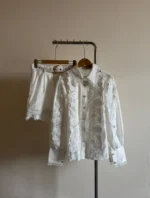 Zimmermann Lace Trim Blouse and Shorts Set - Image 3