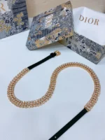 Dior Crystal Embellished Skinny Belt - Image 5