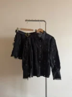 Zimmermann Lace Trim Blouse and Shorts Set - Image 4