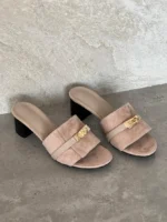 Hermès Kelly Buckle Heeled Slide Sandals - Image 2
