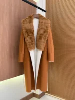 Loro Piana Cashmere/Wool Coat with Fur Collar - Image 2