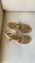Chanel Camellia Flower Strappy Heeled Sandals - Image 4