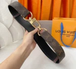 Louis Vuitton Monogram Canvas Hook Belt - Image 3