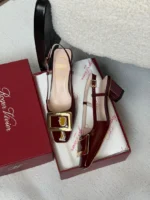 Roger Vivier Belle Vivier Patent Leather Slingback - Image 12