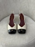 Chanel Patent Cap-Toe Slingback Pumps - Image 6